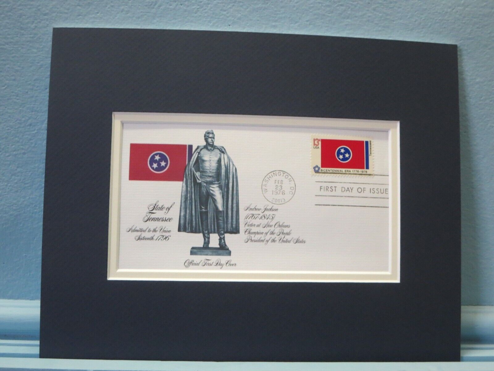 President Andrew Jackson & First Day Cover of Tennessee Statehood