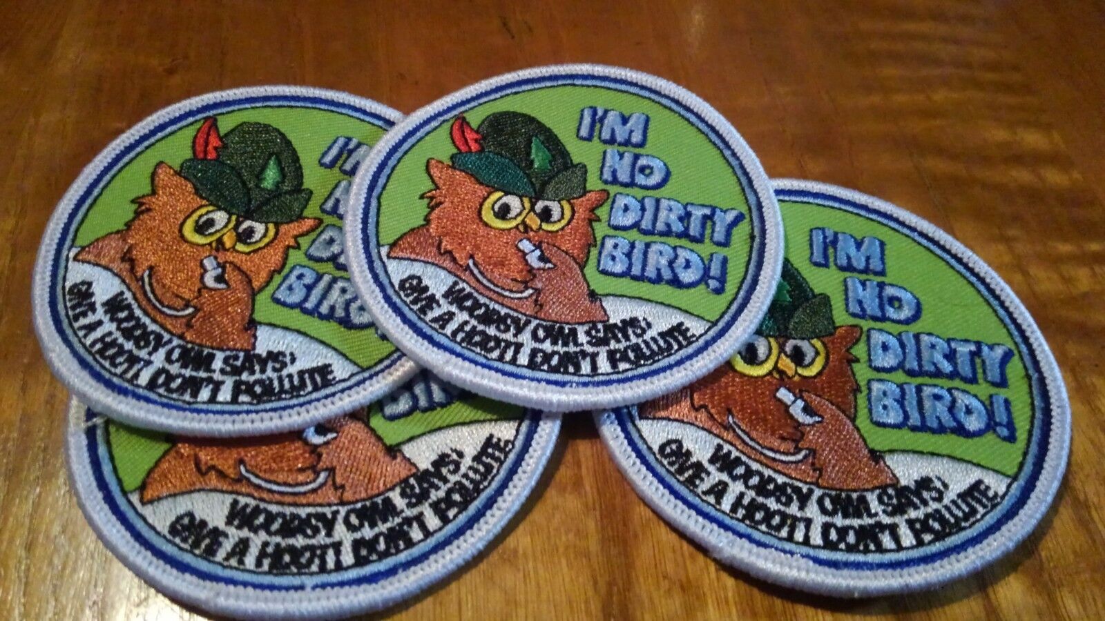 New Woodsy Owl classic designed embroidered patch Give a hoot, 1 patch