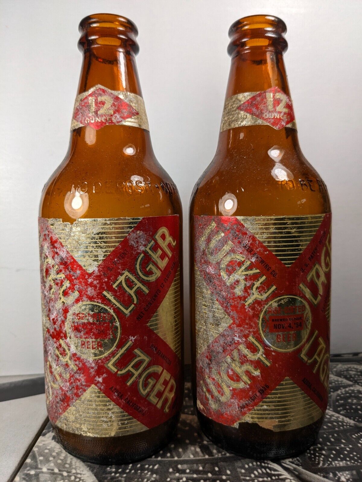 1954 Labeled Lucky Lager Beer Bottle | Found in Hawaii