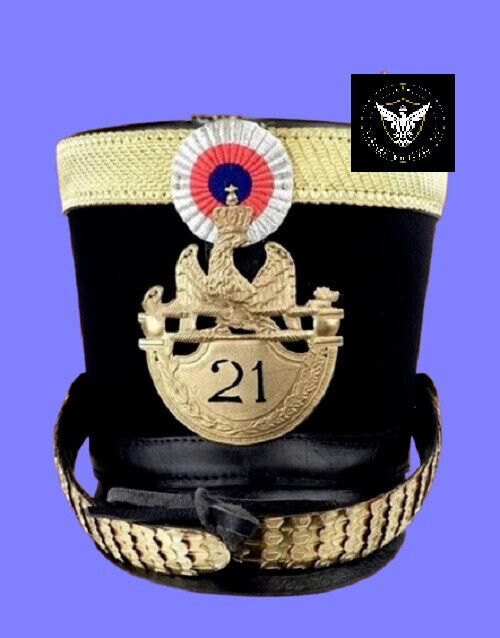 New French Napoleonic Shako Helmet Black Napoleonic Shako Helmet, best gift for