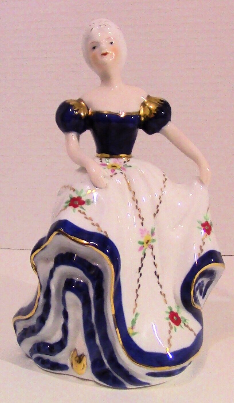 KPM Victorian Style Dancing Woman Porcelain Figurine 8\
