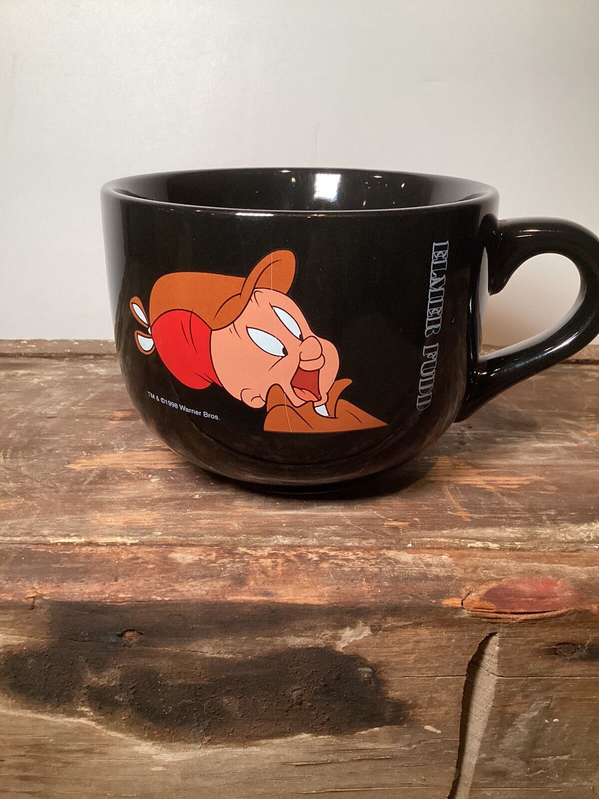 Vintage 1998 Warner Bros. Looney Tunes Salton 16 oz Coffee Mug ELMER FUDD EUC 