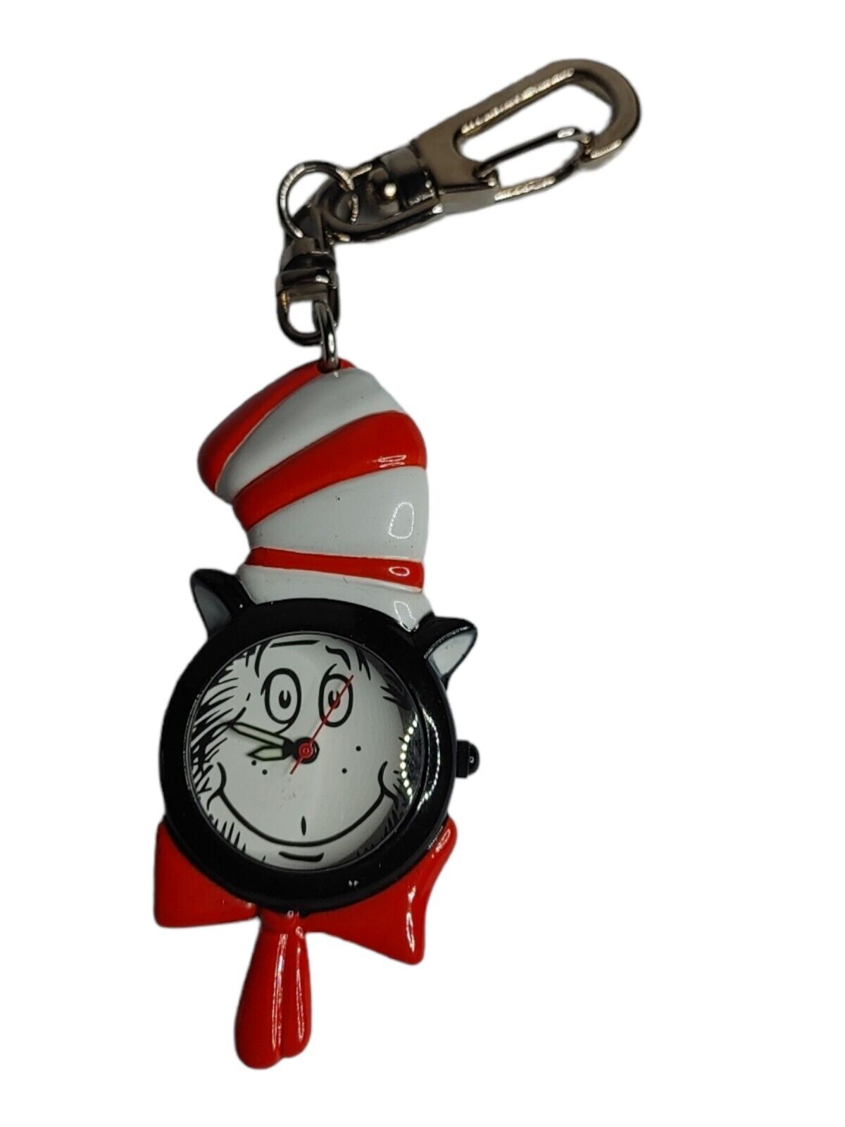 Cat in the Hat Clip Watch Quartz Dr. Seuss Book Movie Merchandise MIP Keychain