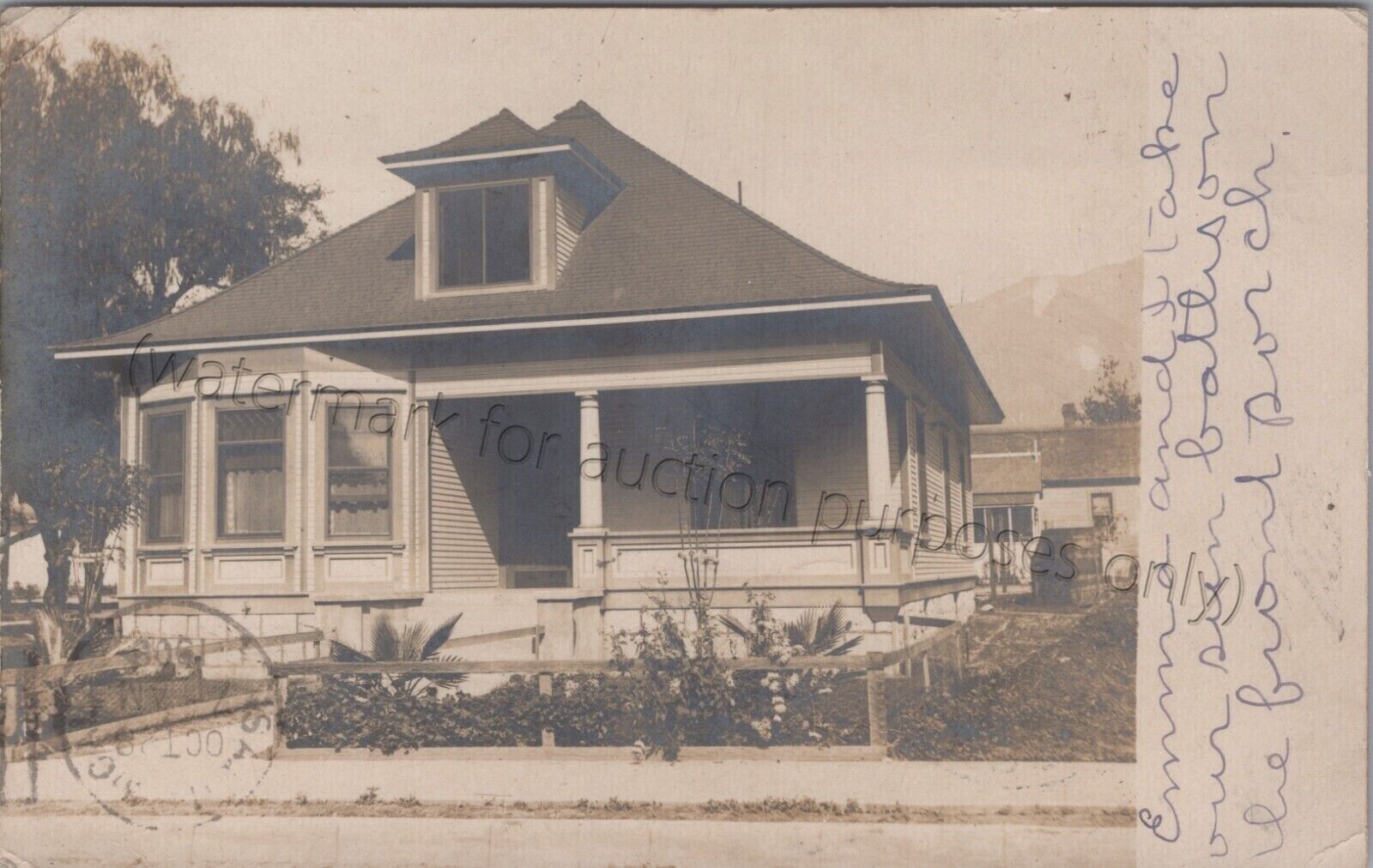 Monrovia, CA: RPPC San Gabriel Valley/Los Angeles 1909 California Photo Postcard