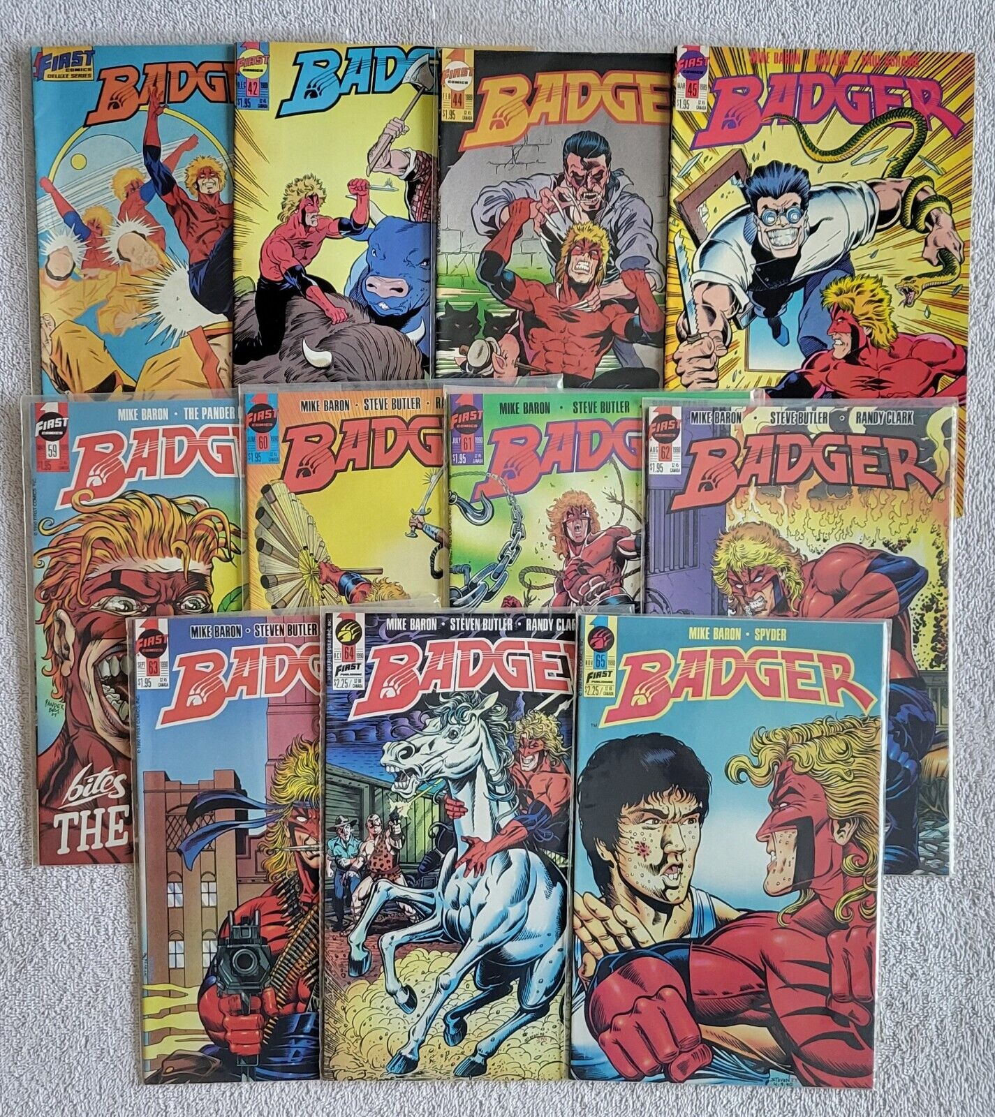 First Comic Books....Badger 11 Book Lot, 1987-1990, Very Good Condition 