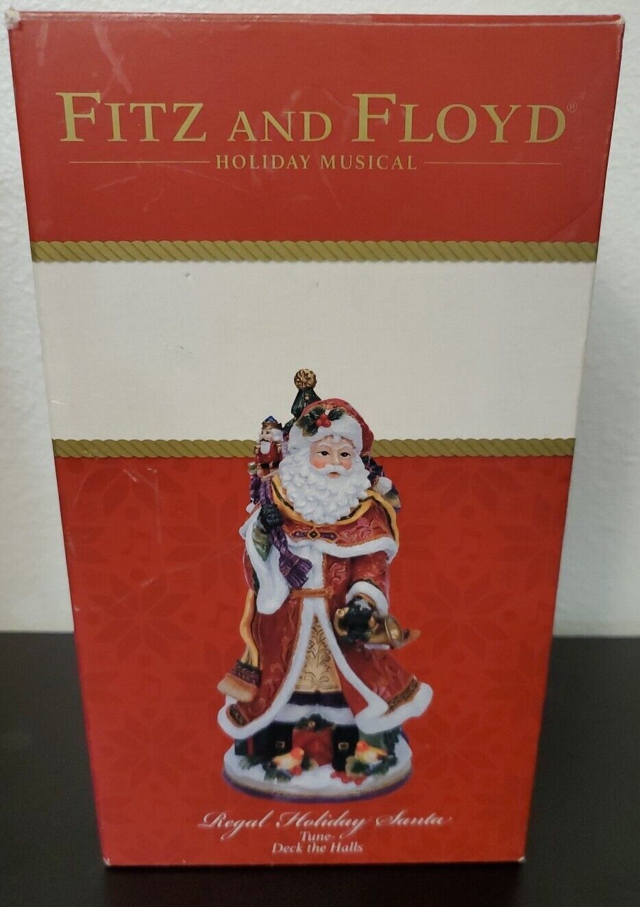 Fitz & Floyd Regal Holiday Santa Musical Figurine \