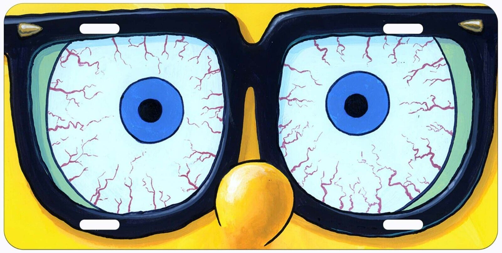 Glasses eyes Spongebob Novelty Car License Plate