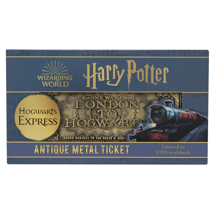 Harry Potter Hogwarts Express Train Ticket Limited Edition Metal Replica RARE LE