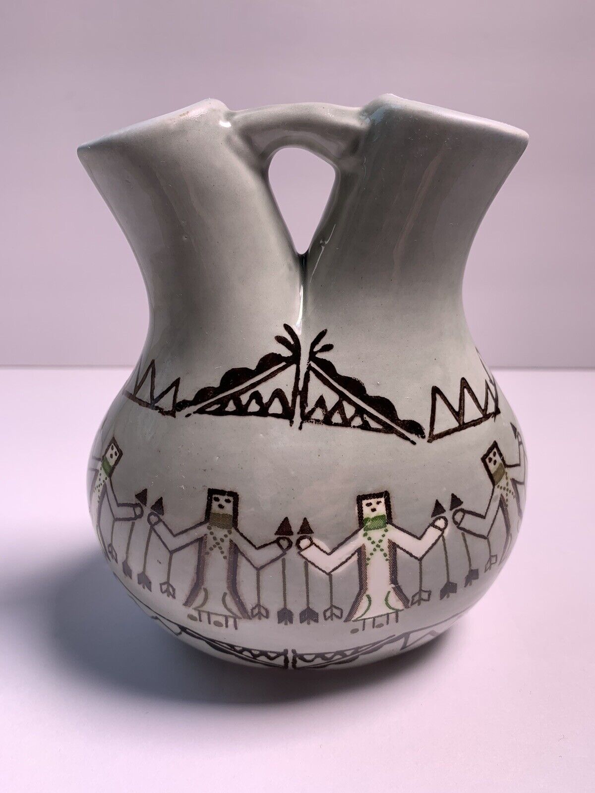 Southwestern Indian Native American  Art Marriage Vase Pottery  Great Gift