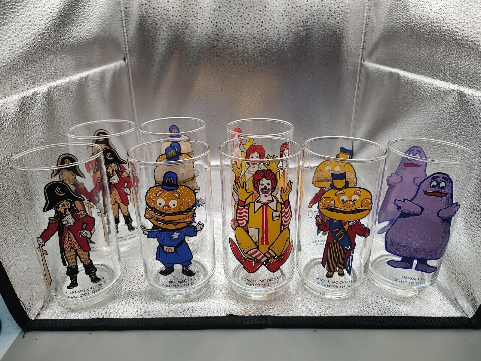 Vintage 1970’s McDonald’s Collector Series Glass Set Never Used