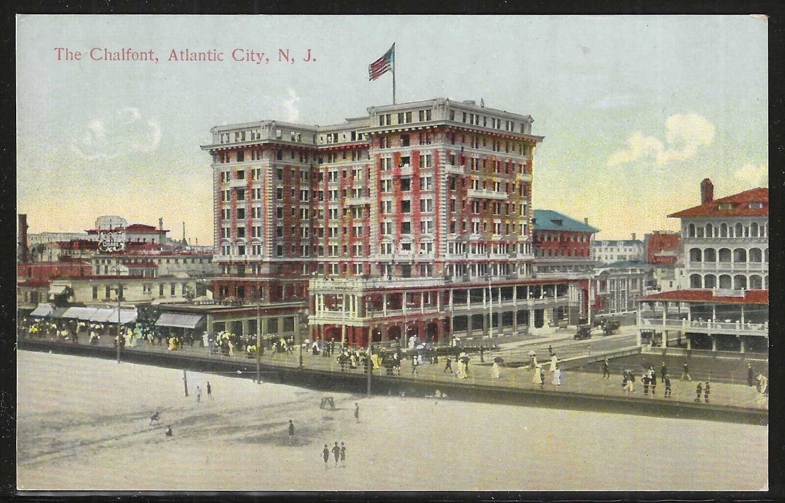 The Chalfont Hotel, Atlantic City, New Jersey, Early Postcard, Unused