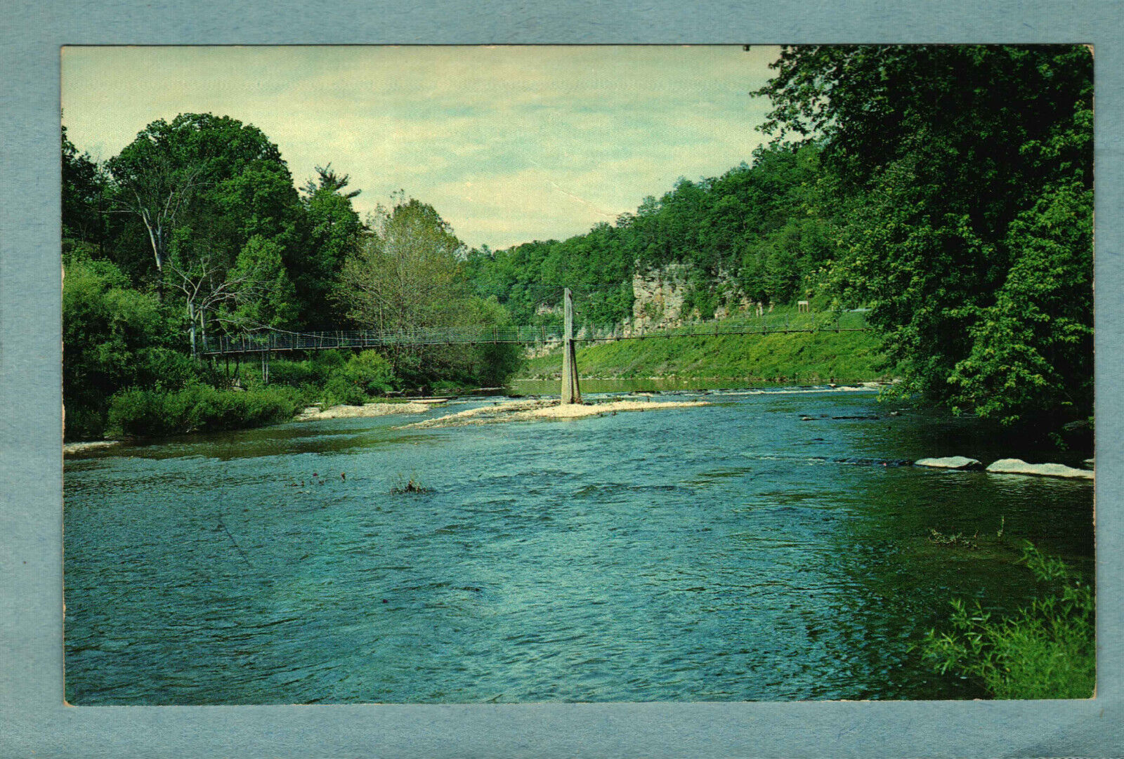 Postcard Swinging Bridge South Branch Of Potomac Franklin West Virginia WV