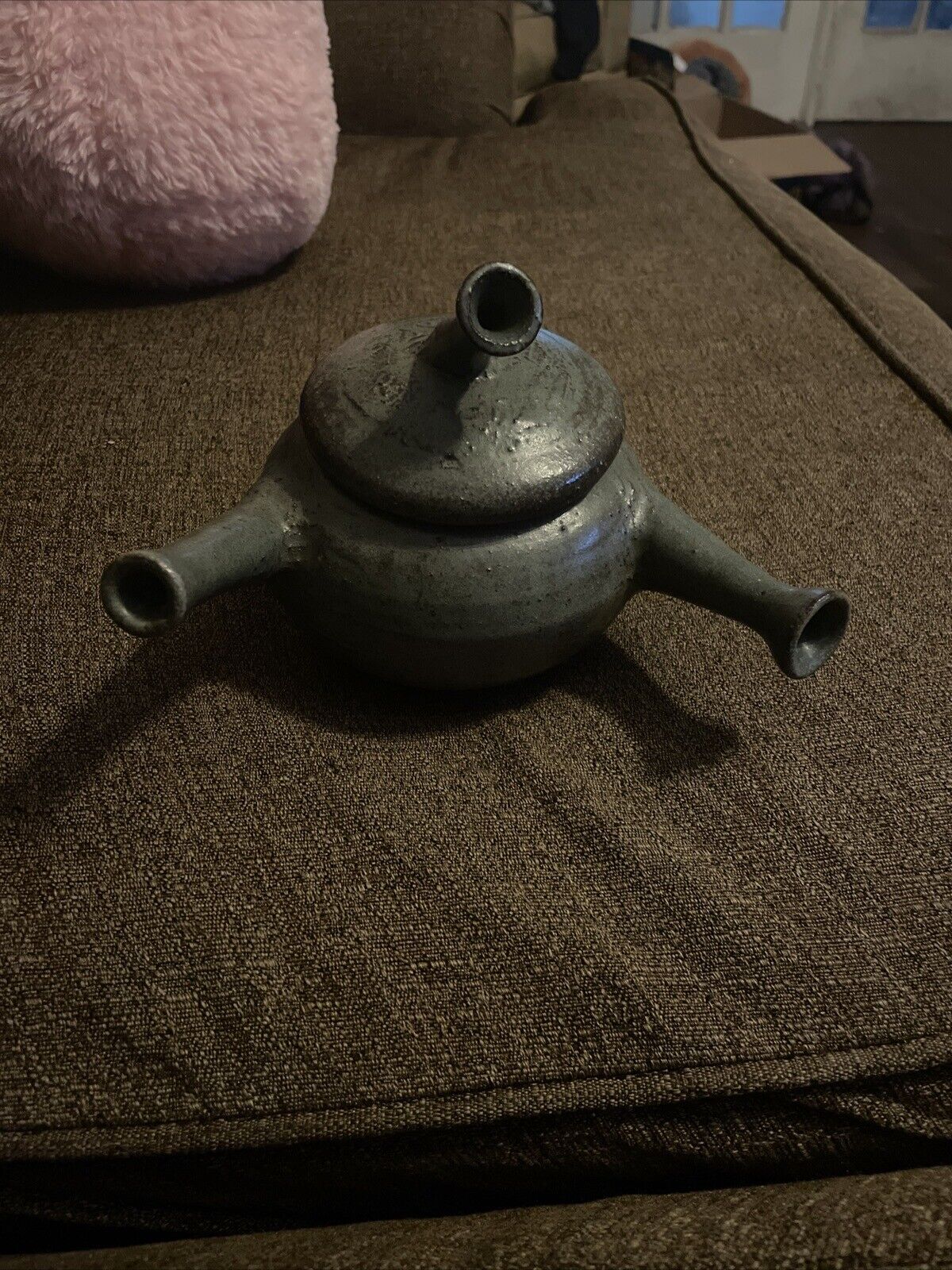 Handmade Teapot With a Alien Like Look to It.