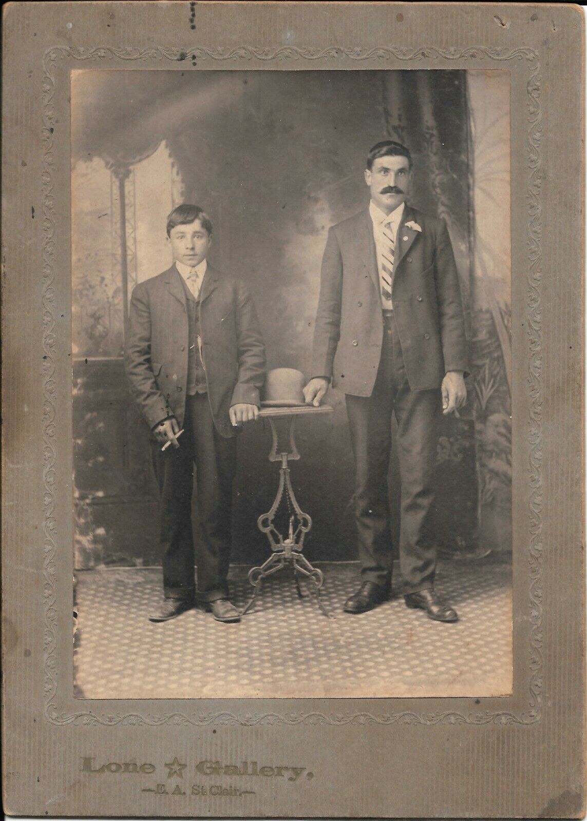 Cabinet Photo Believed to be Pat Garrett, Possibly With Billy the Kid