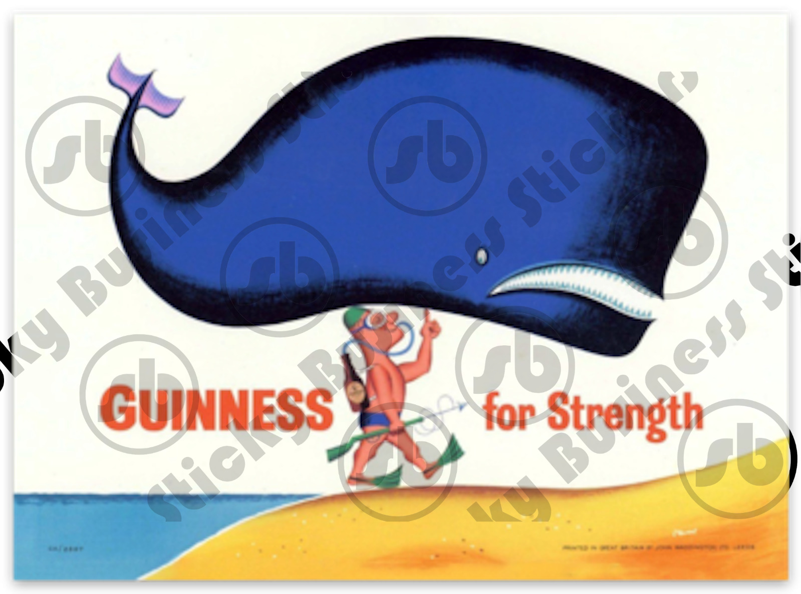 Glossy Guinness For Strength Logo 4 inch Vinyl Sticker Ireland beer stout 