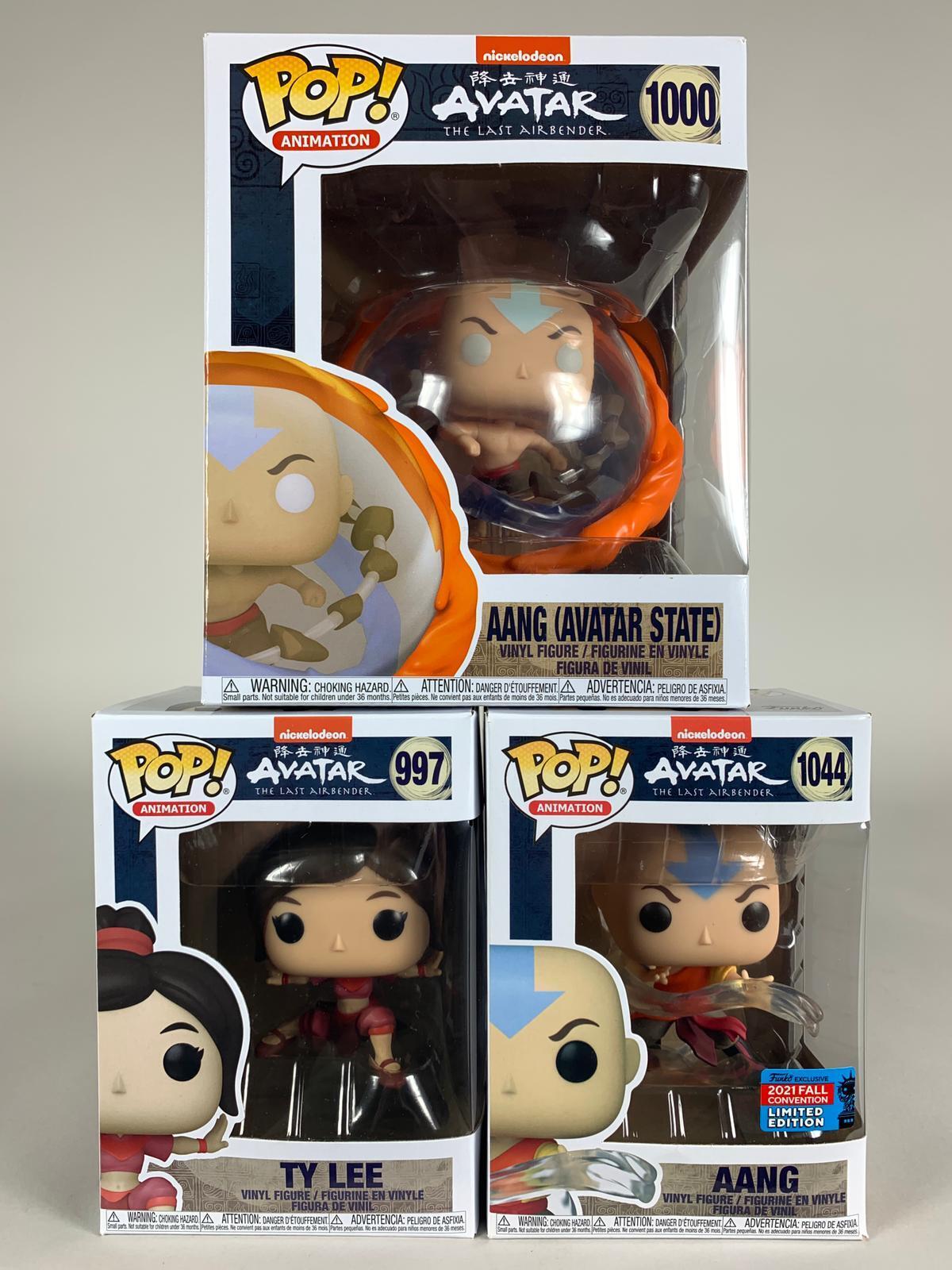 Funko Pop Avatar Lot Of 3 Aang Avatar State 1000 Ty Lee 997 Aang 1044