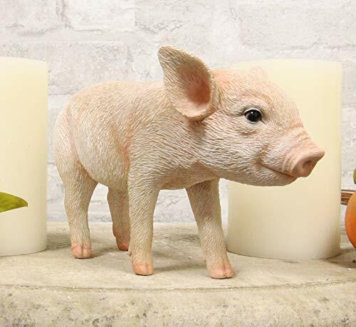 Ebros Realistic Animal Farm Babe Piglet Pig Statue 8\