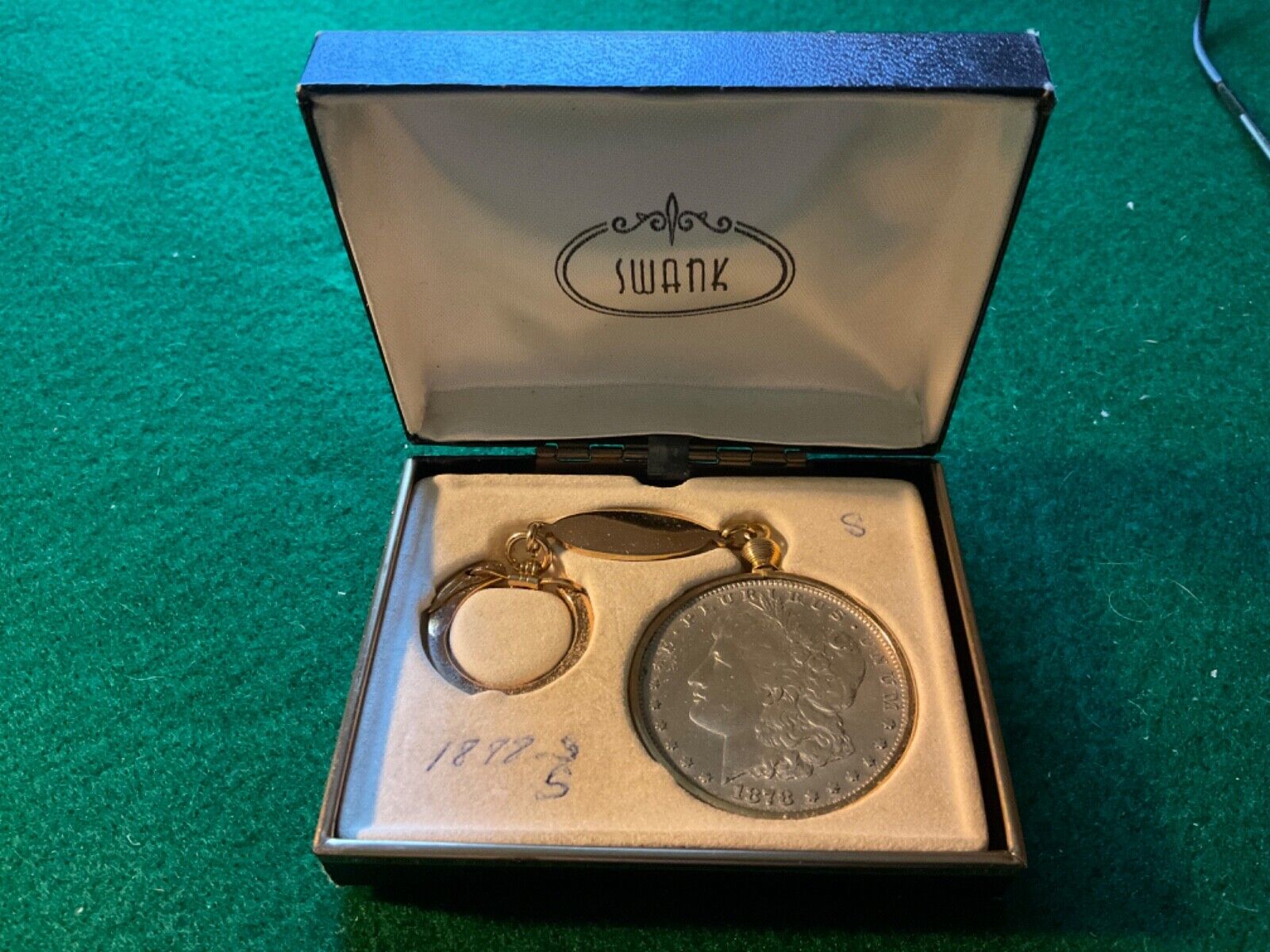 Swank Key Chain with 1878 s Morgan Dollar - T31