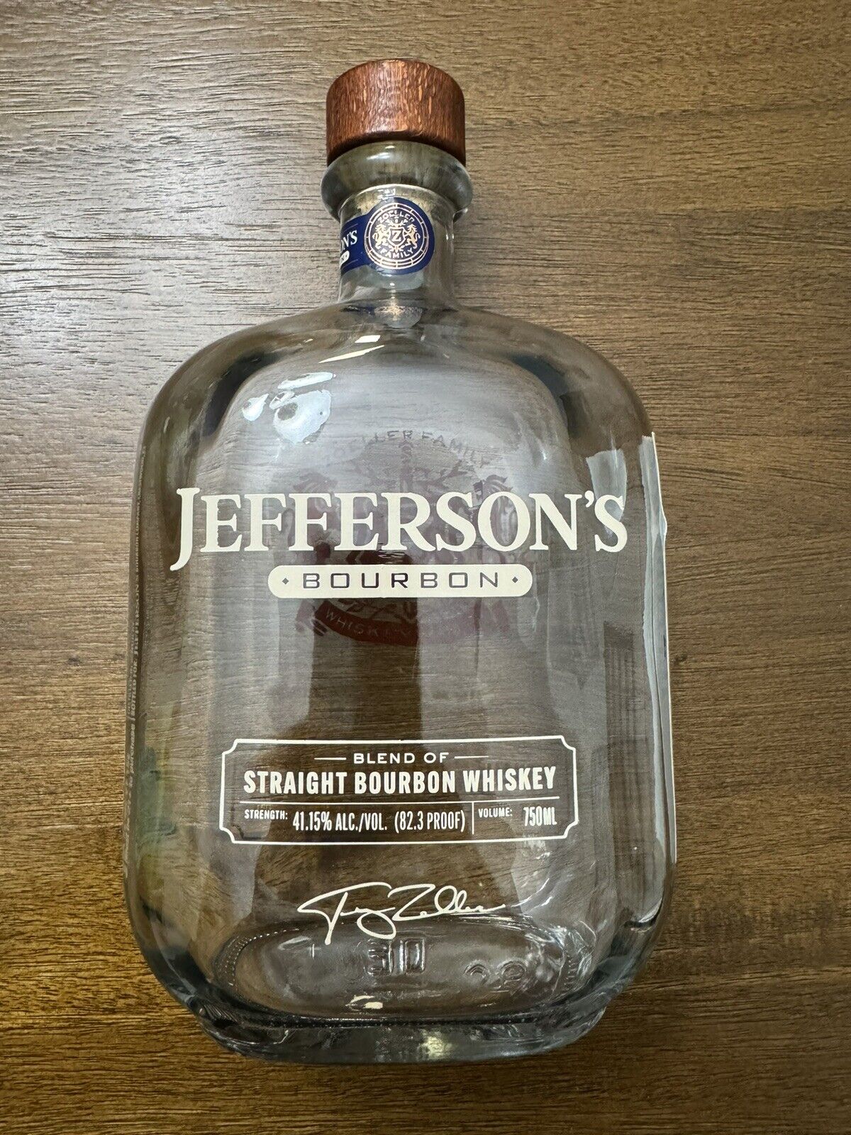 EMPTY Jefferson’s Blended Kentucky Straight Bourbon Whiskey Bottle 750 ml Crafts