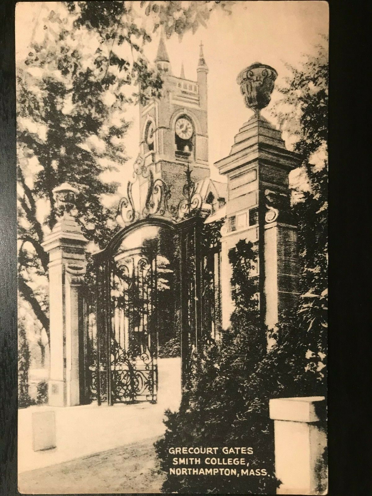 Vintage Postcard 1946 Grecourt Gates, Smith College, Northampton, Massachusetts 