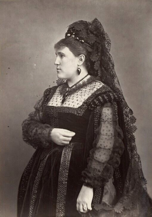 French Opera Singer Virginie Krauss orig 1880s photoglypty photograph