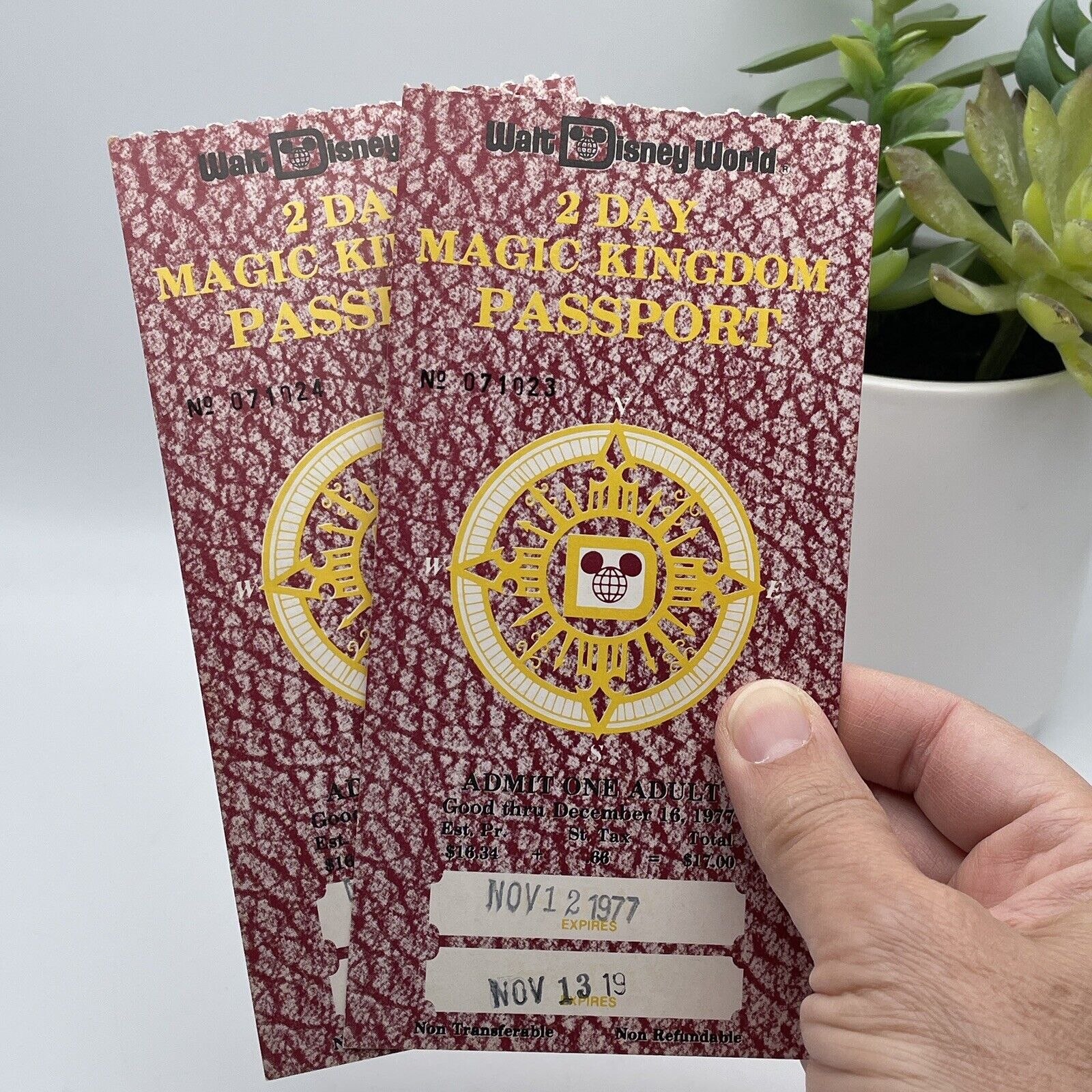 Vintage 1977 Walt Disney’s Magic Kingdom Passport to Disneyland 2-day Pass