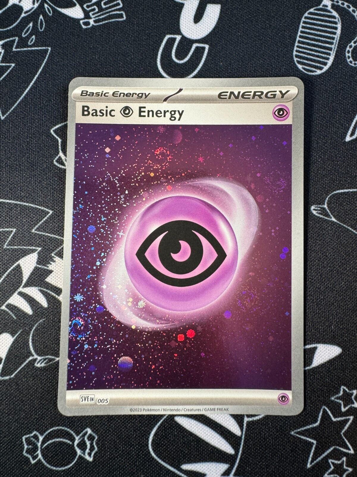 Pokemon TCG 151 Holo Psychic Energy Card With Four Swirls