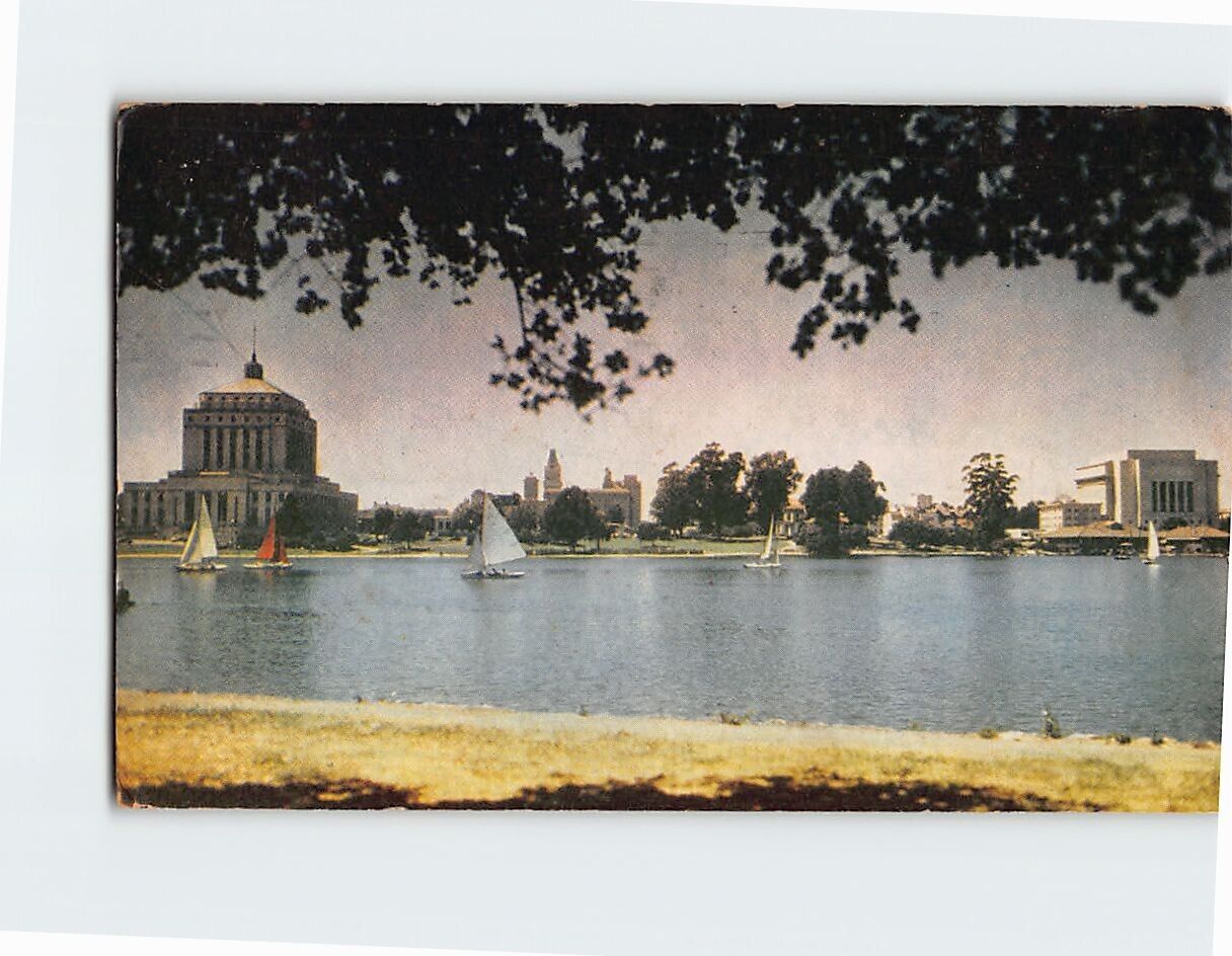 Postcard Scene in Lake Merritt Oakland California USA