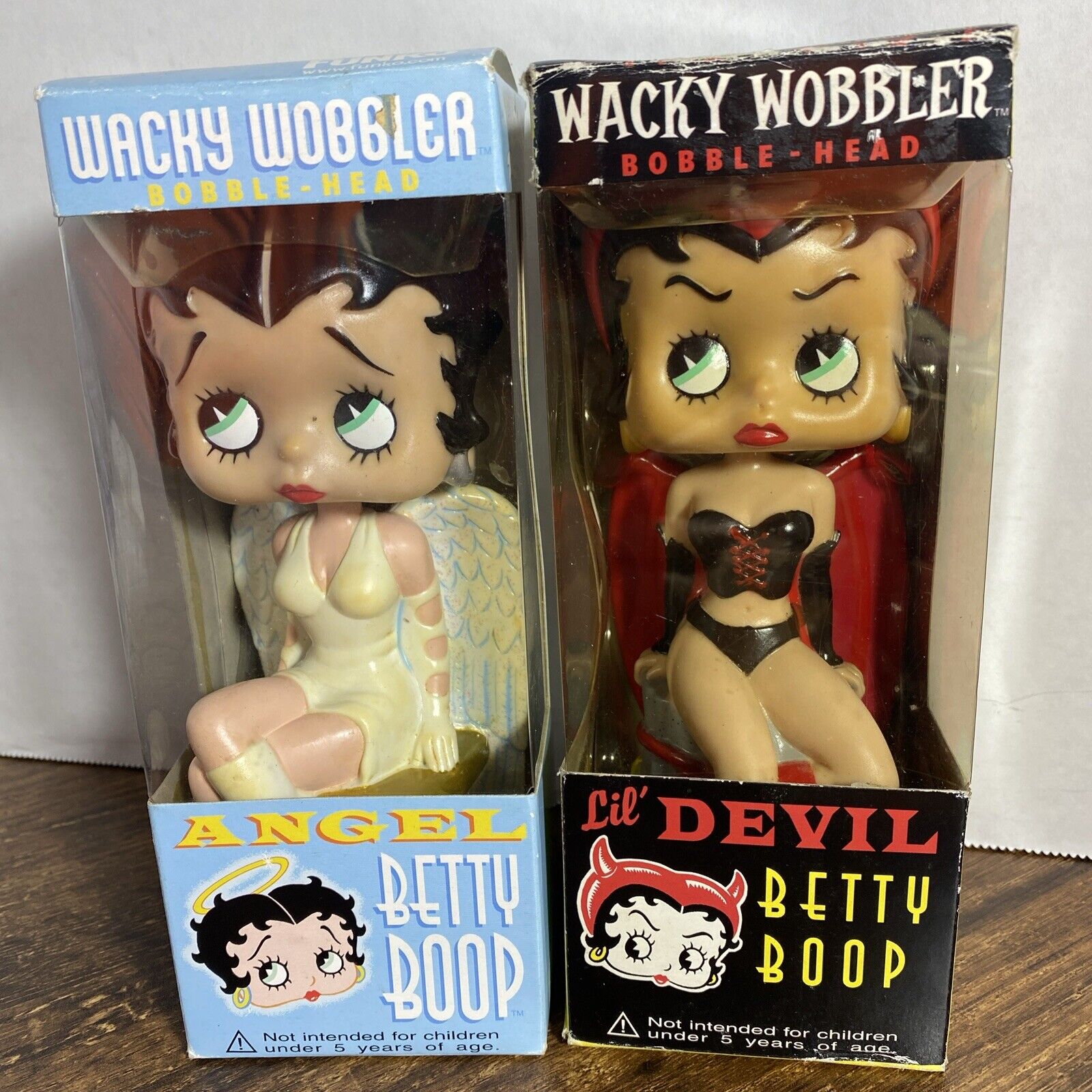 Lil\' DEVIL And ANGEL  Betty Boop Wacky Wobbler Bobble-Heads by FUNKO