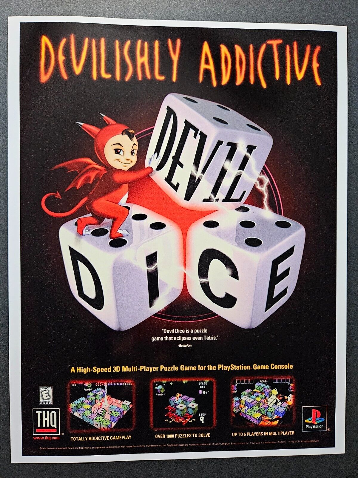 Devil Dice Playstation 1 PS1 Game 1998 Promo Ad Art Wall Print Poster - Glossy