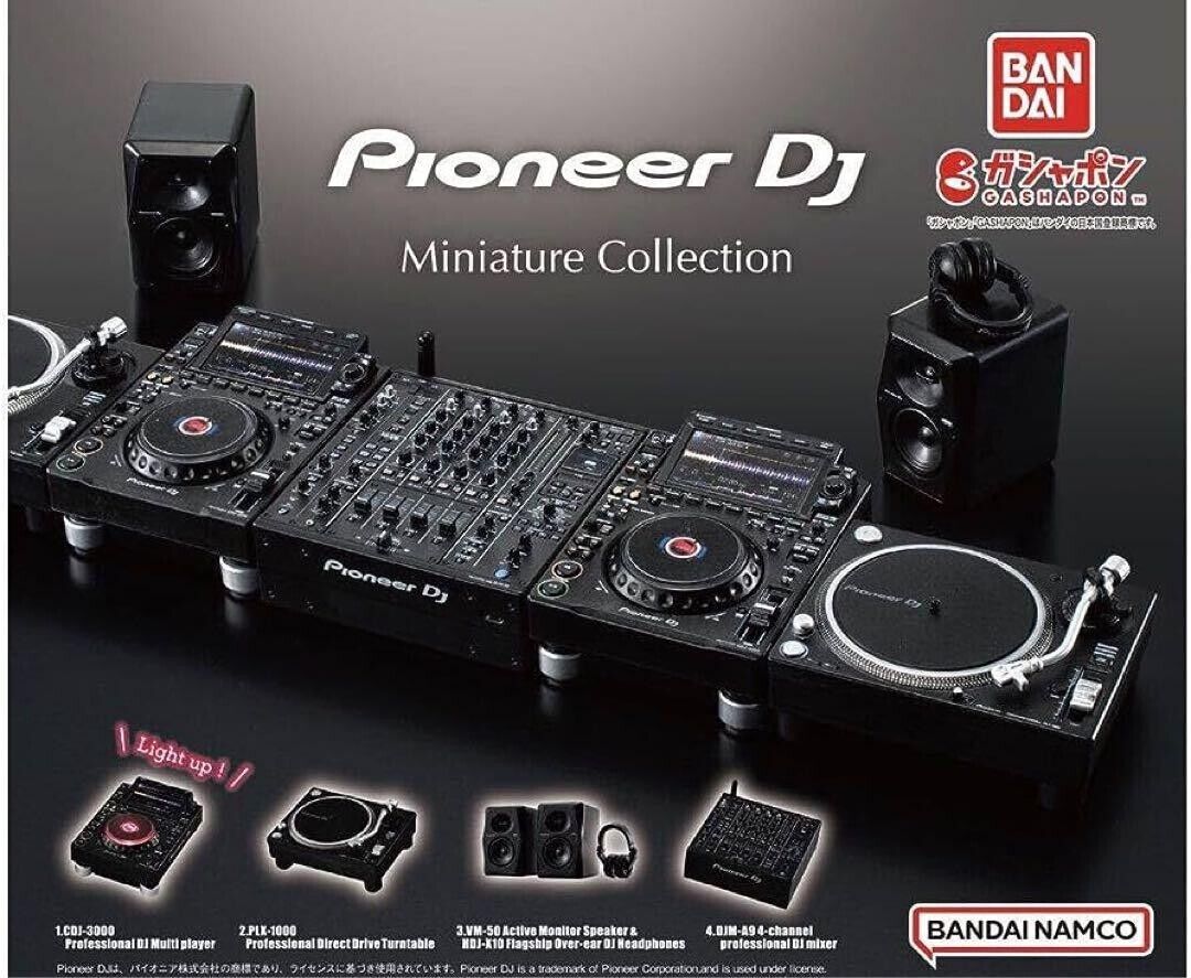 Pioneer DJ Miniature Collection Complete Set of 4 Capsule Toys CDJ-3000 DJM-A9JP