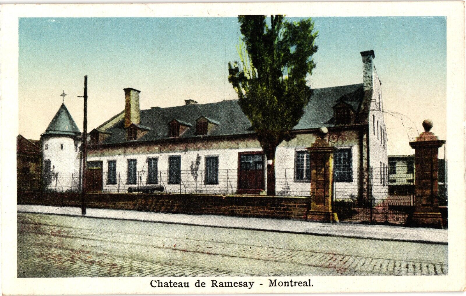 Chateau de Ramesay Montreal Quebec White Border Unposted Postcard 1920s