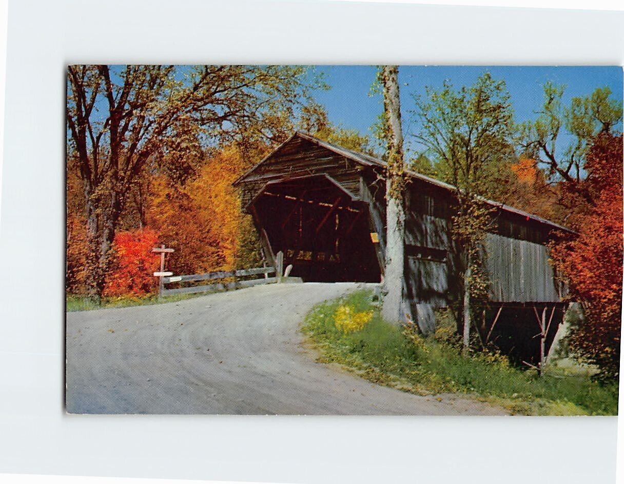 Postcard Old Covered Bridge Sandwich New Hampshire USA