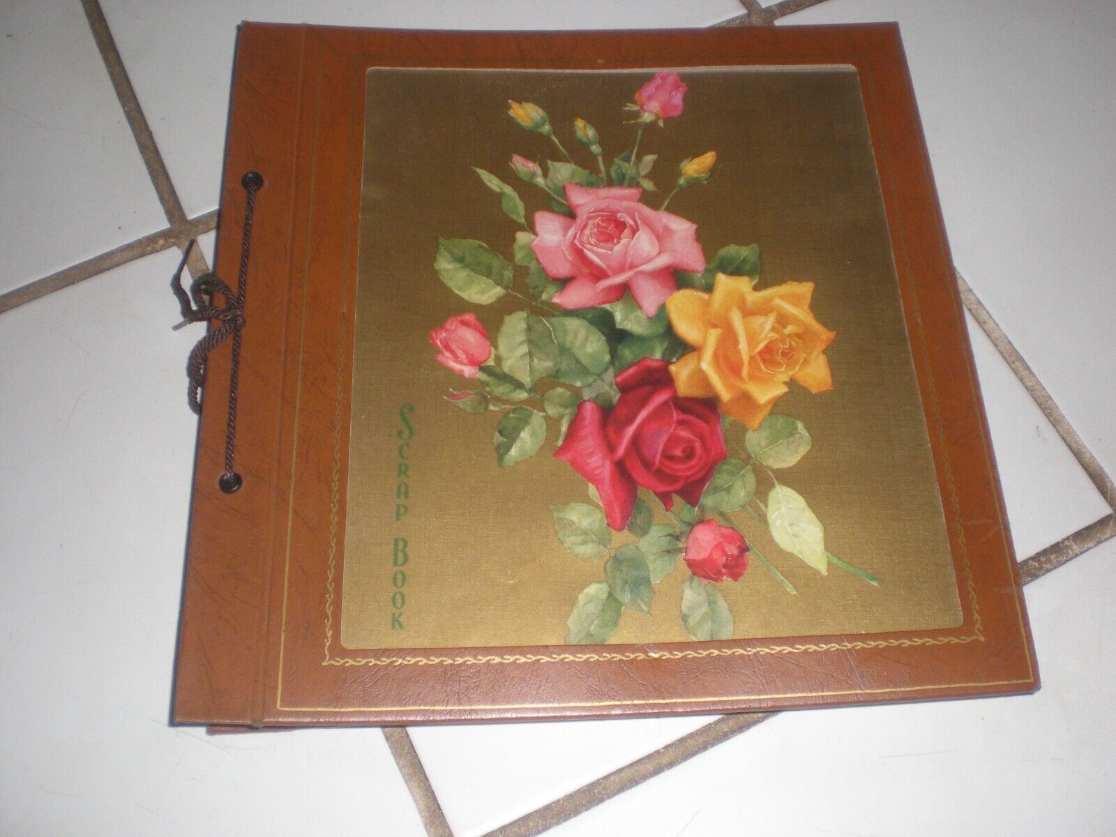 Large Vintage Scrap Book Album Ephemera 1940'/50s Summer Flower Theme 