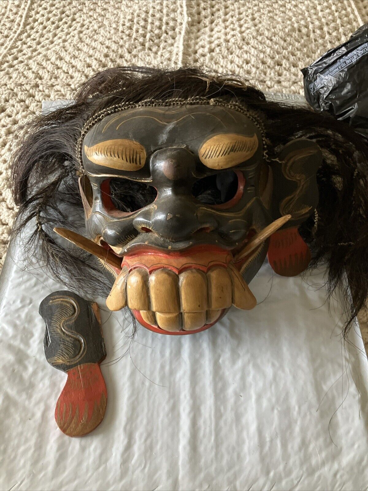 Old Balinese Rangda Ceremonial Mask