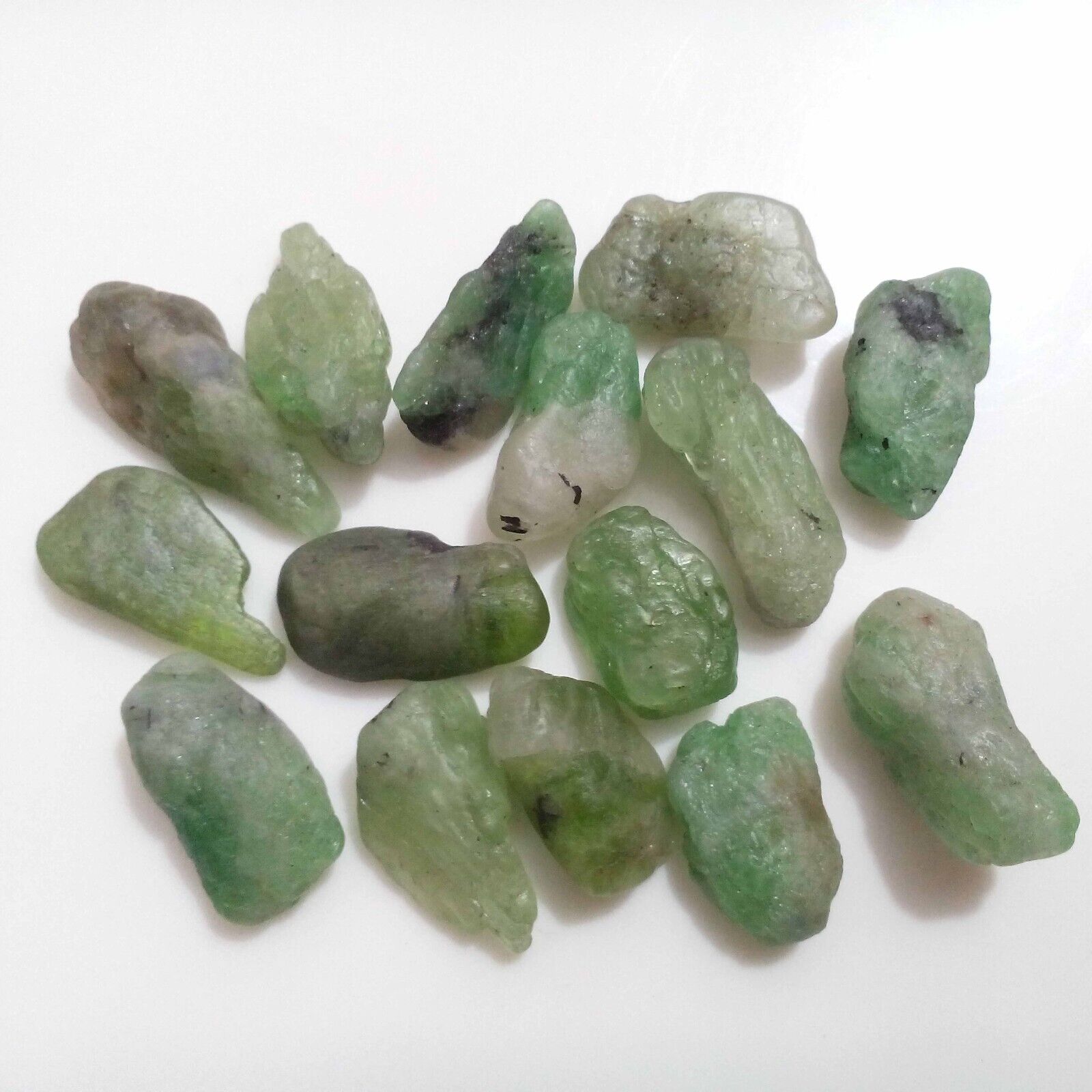 Amazing Earth Mined Tsavorite Green Garnet 15 Pcs Size 12-19 MM Rough Gemstone