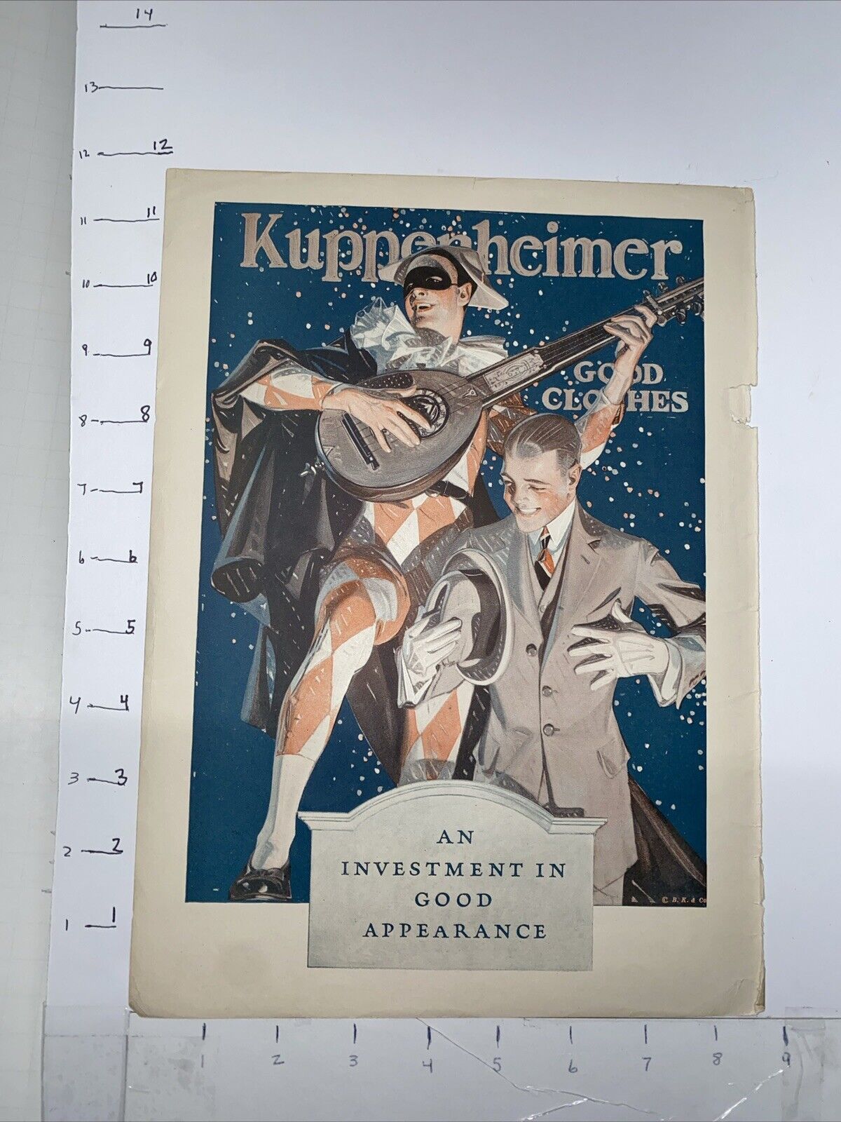 1922 KUPPENENHEIMER Clothing Vintage Print AD Openly Gay Illustrator Rare Find