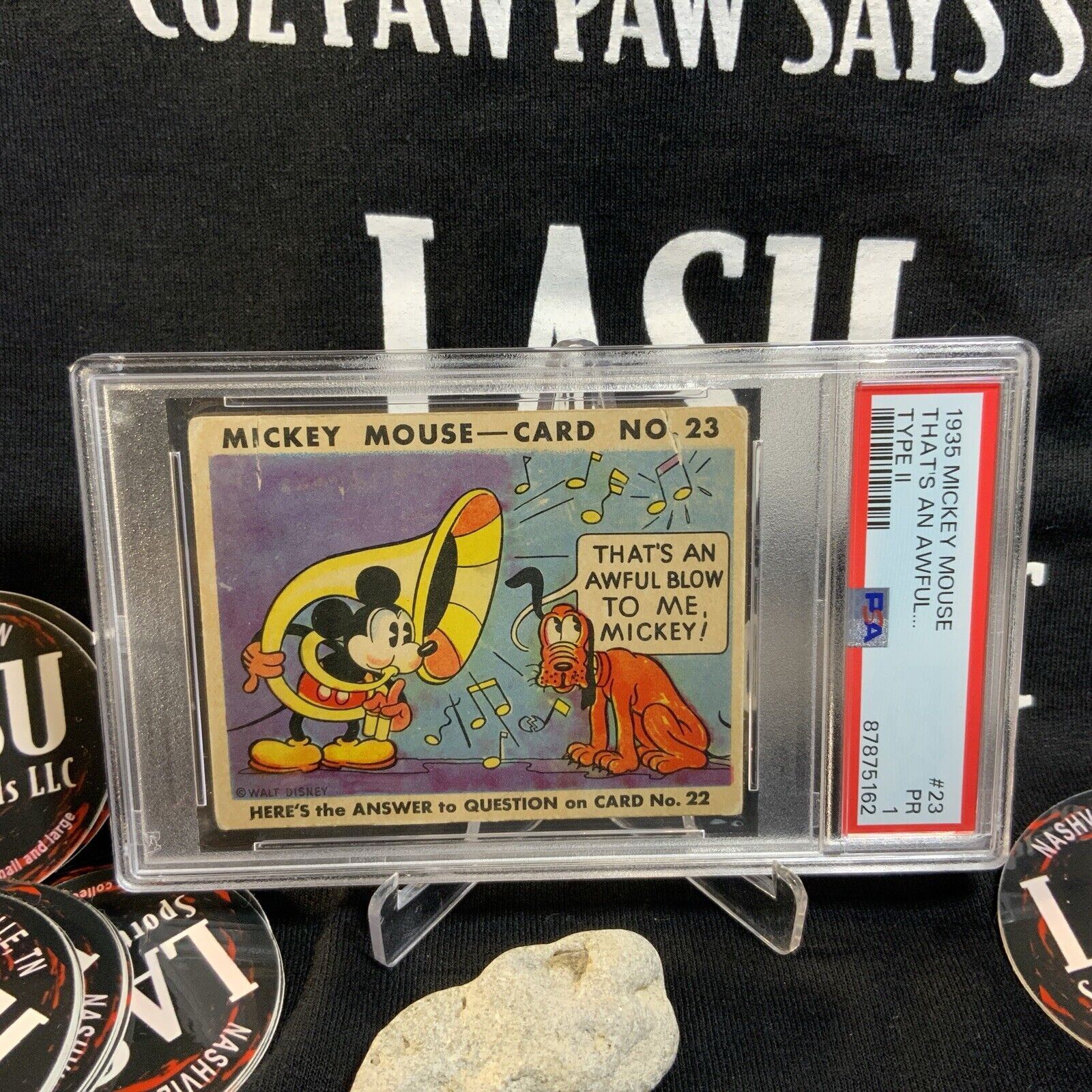 1935 Mickey Mouse Gum R89 Set Break That's An Awful Blow... #23 Type 2 PSA 1