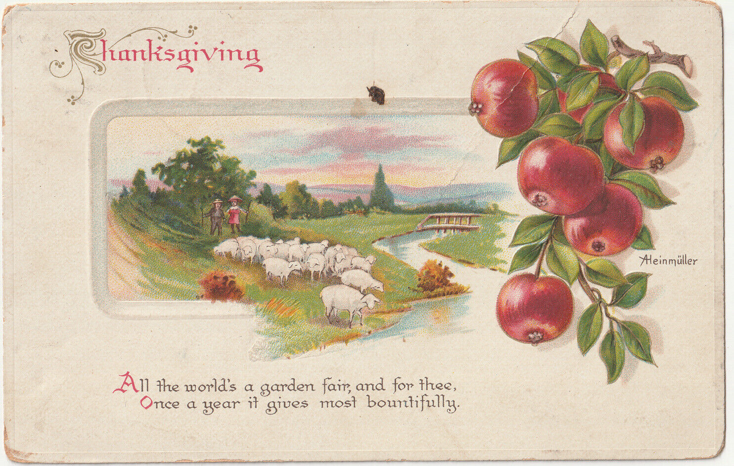 1913 Thanksgiving Pomegranates “Garden Fair\
