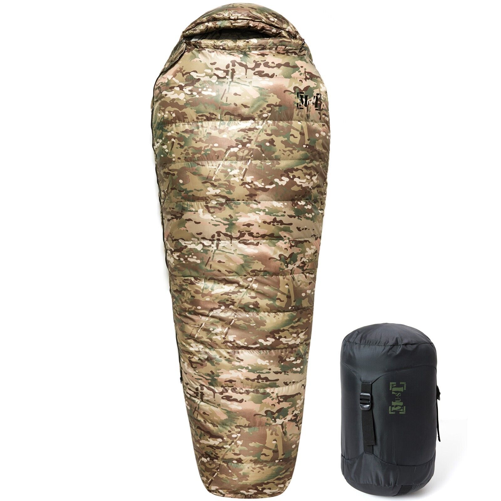 Akmax.cn Military Down Mummy Sleeping Bag for Cold Weather - Multicam