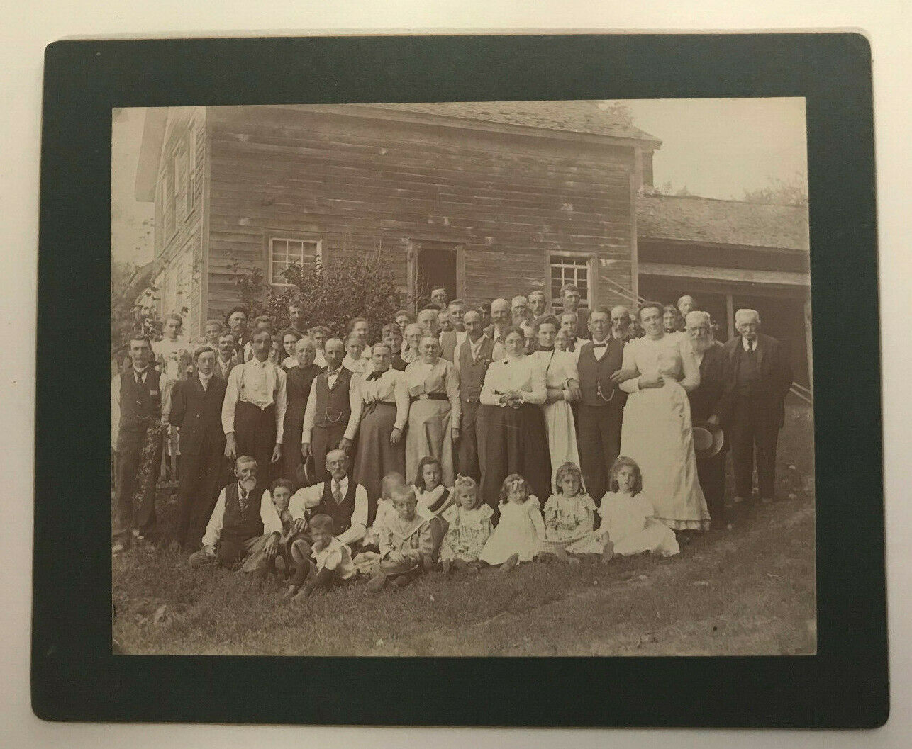 SMALL & LINCOLN FAMILY REUNION 19th c ALBUMEN GROUP PHOTOGRAPH
