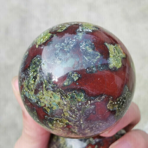 1pc Natural Dragon's blood stone ball Quartz Crystal Sphere Reiki Healing 55+mm