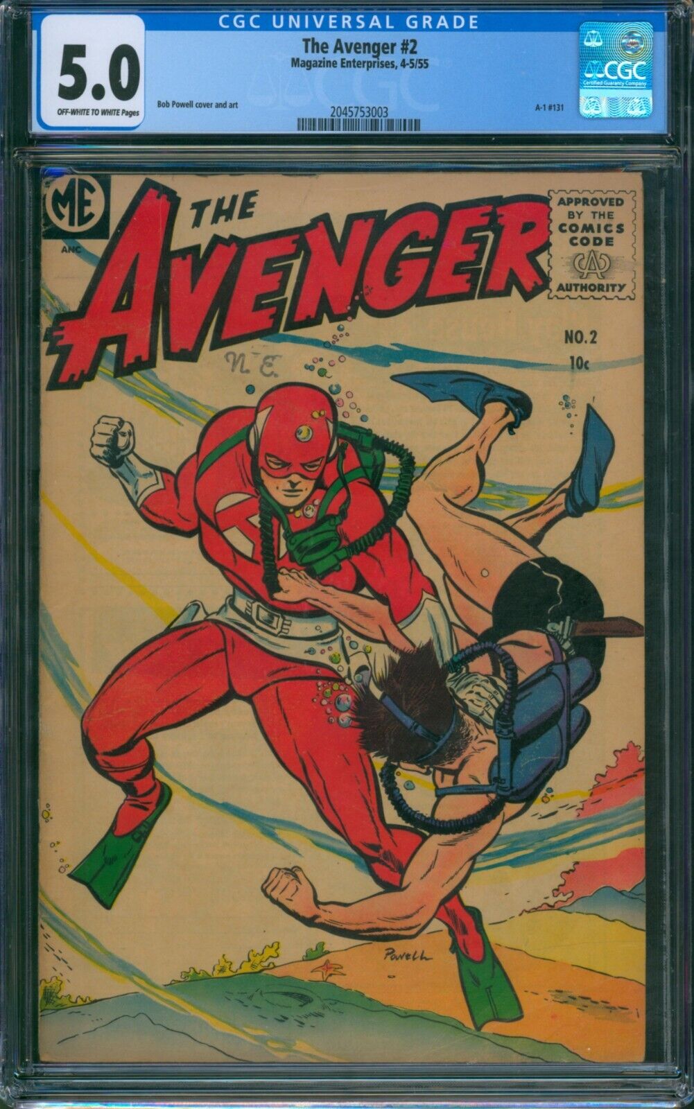 The Avenger #2 (1955) ⭐ CGC 5.0 ⭐ Pre-Dates Avengers Golden Age Comic