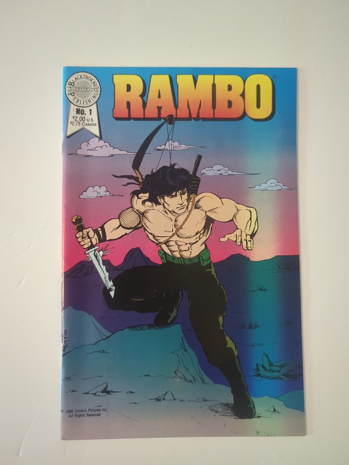 Rambo #1 (1988) - Rare Vintage Comic by Blackthorne Publishing