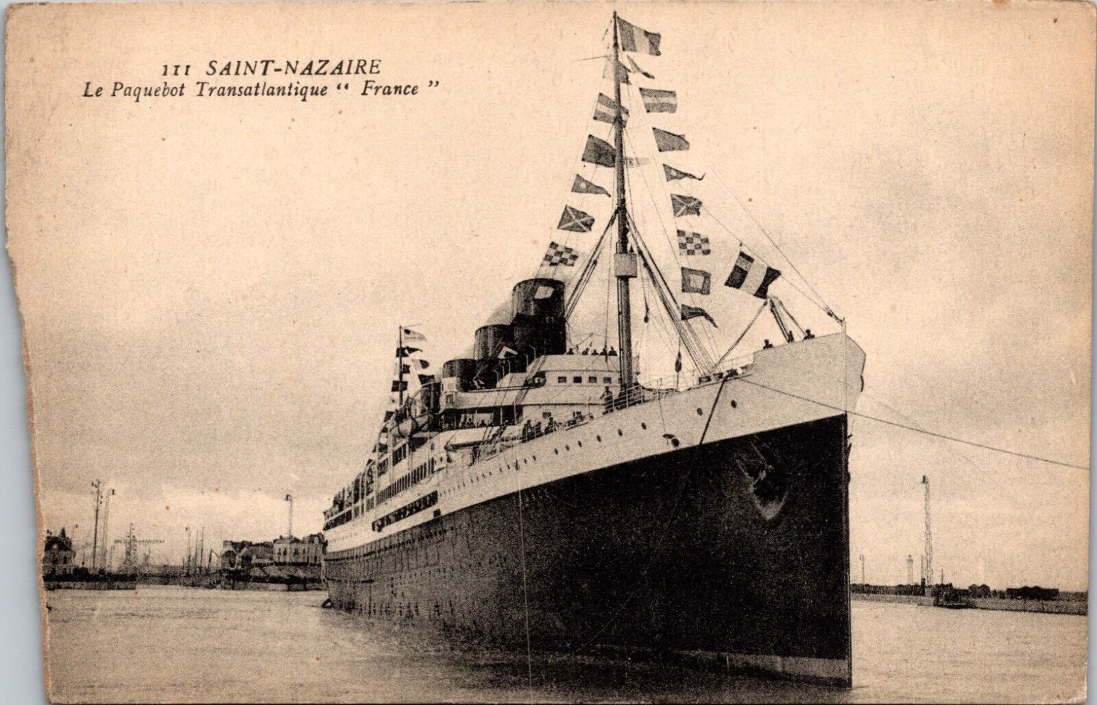 Saint-Nazaire  France Transatlantic Liner Ship France Postcard