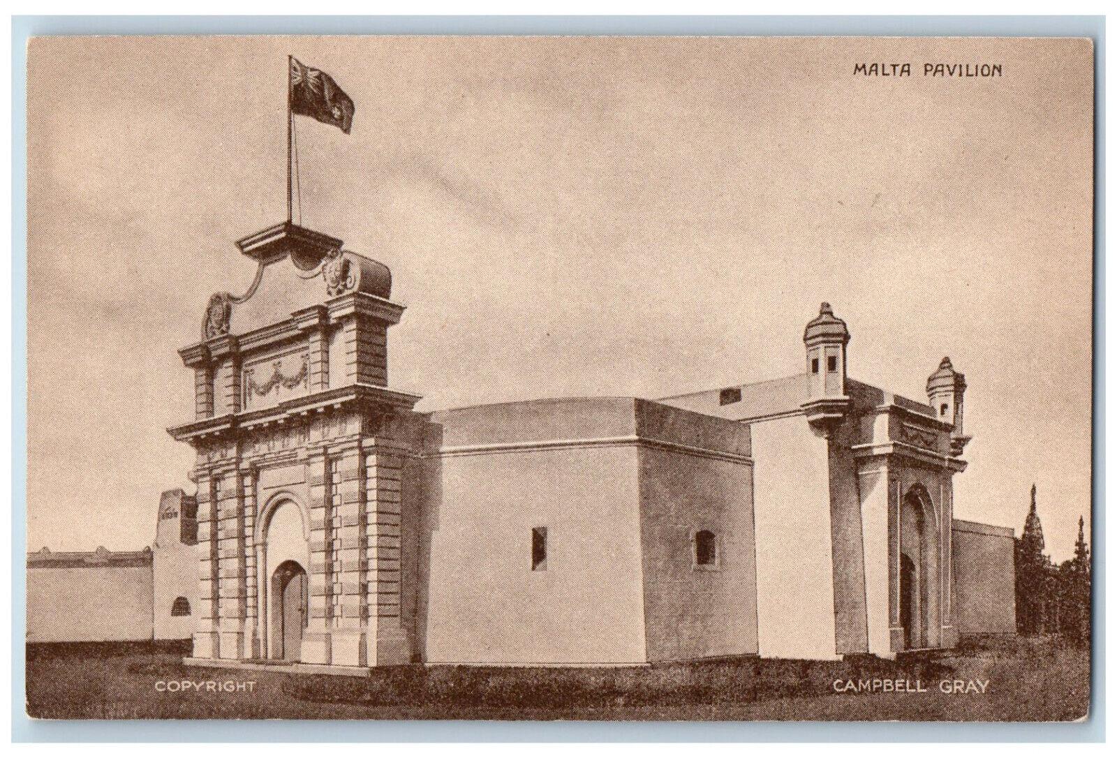 Malta Postcard Malta Pavilion British Empire Exhibition Campbell Gray 1924