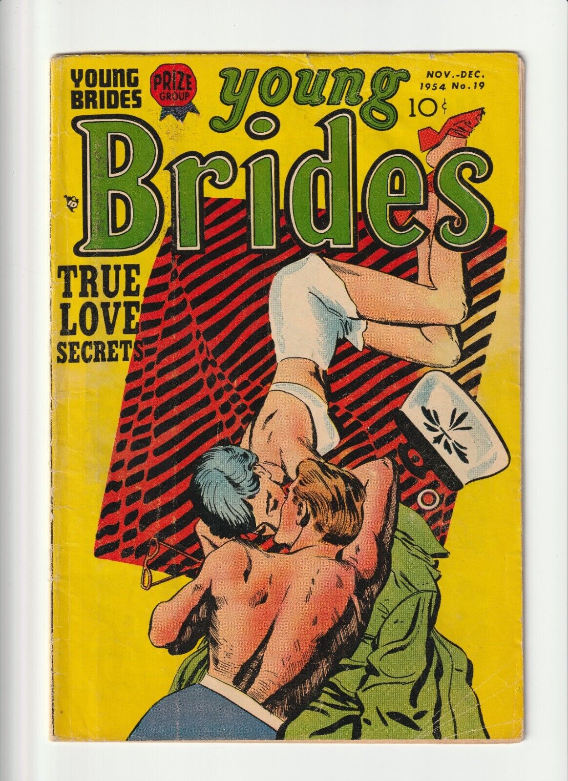 Young Brides v3 #1 (#19)  Feature Publications 1954 Romance Swimsuit Cover Good