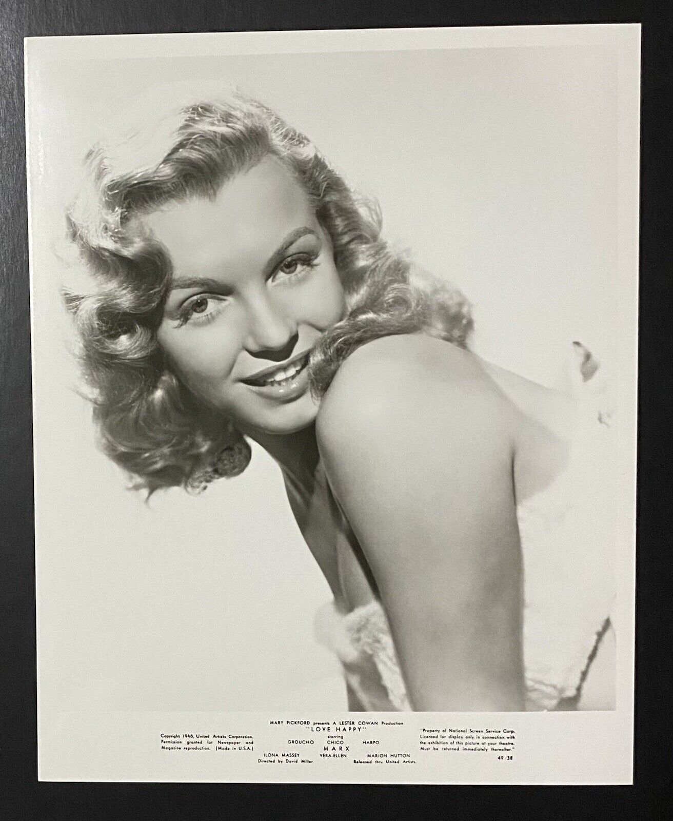 1948 Marilyn Monroe Original Photograph Love Happy Glamour Pinup
