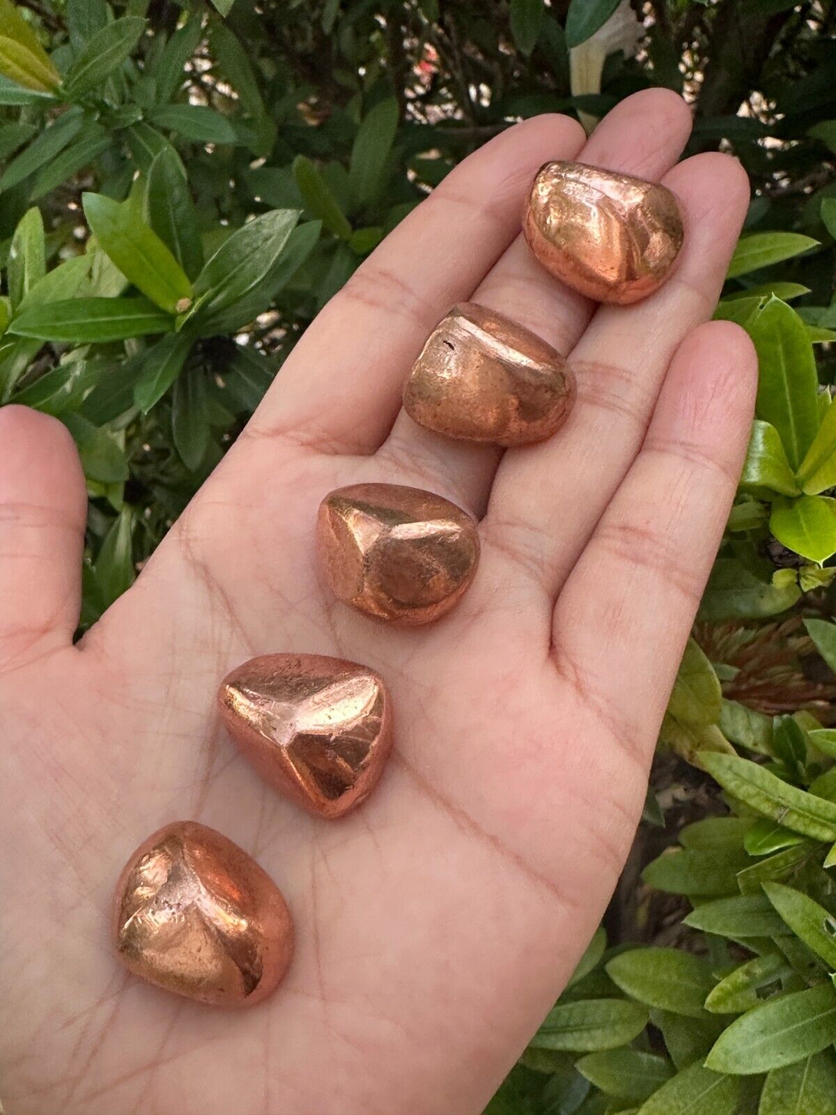 Grade A++ Copper Tumbled Stones, 0.75-0.85 Inch Tumbled Copper, Copper Crystals