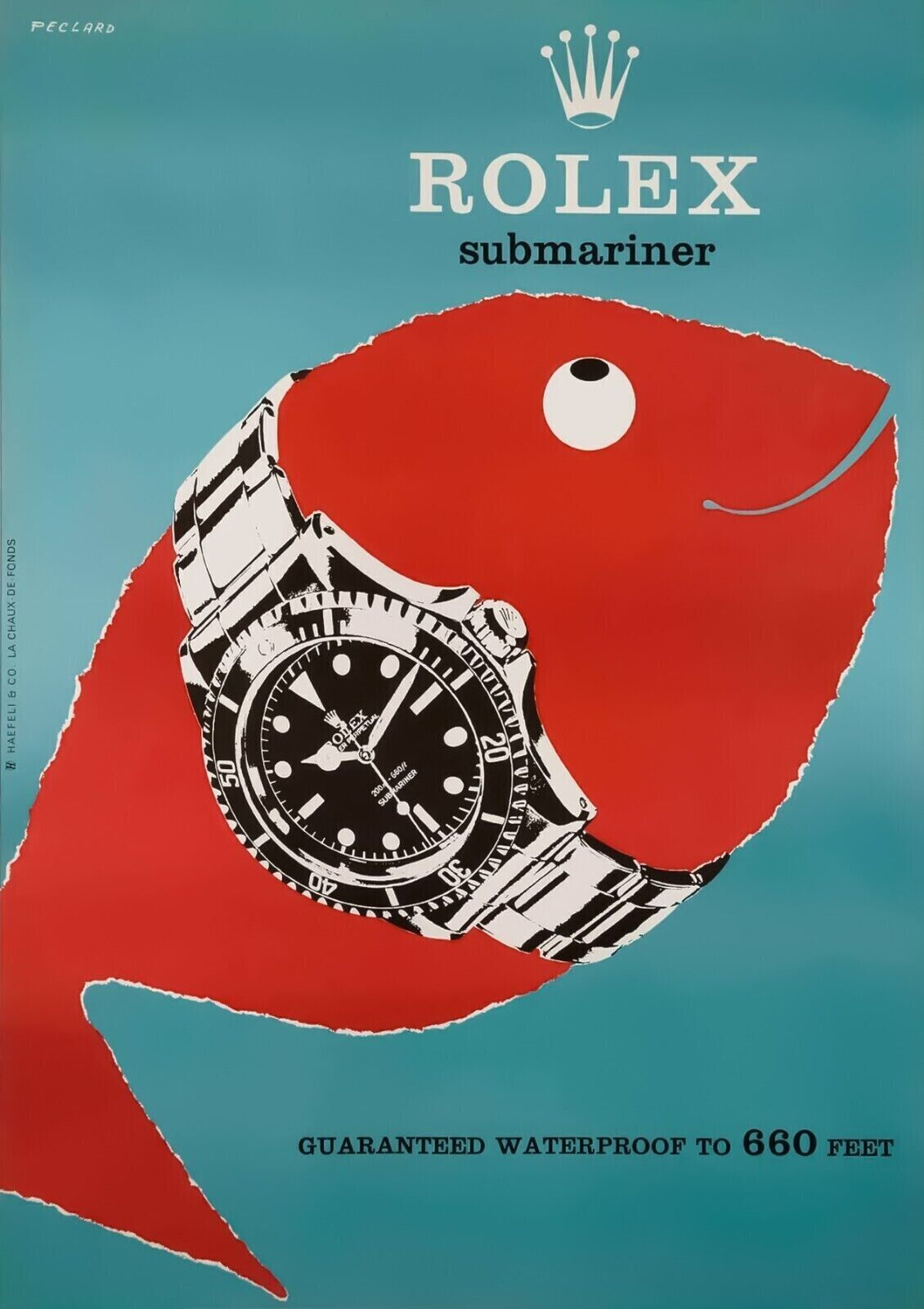 Rolex Submariner Watch REPRINT vintage classic ad 11x15 Poster Luxury wall art